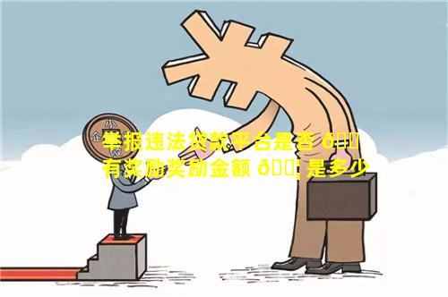 举报违法贷款平台是否 🐠 有奖励奖励金额 🐦 是多少